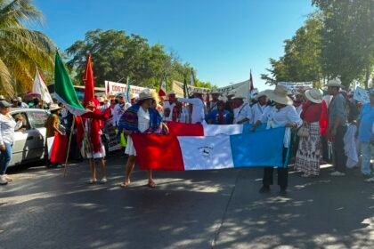 Protestan en Ahome contra planta de amoníaco en bahía de Paredones