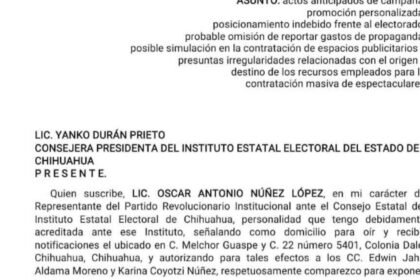 PRI denunciará al PAN por promoción anticipada en Chihuahua