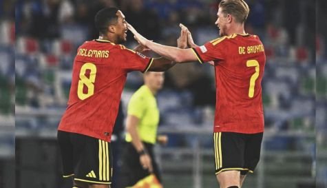 Bélgica vence 2-0 a Italia en Roma en la UEFA Nations League